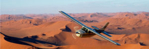 Flygtur över öknen i Namibia